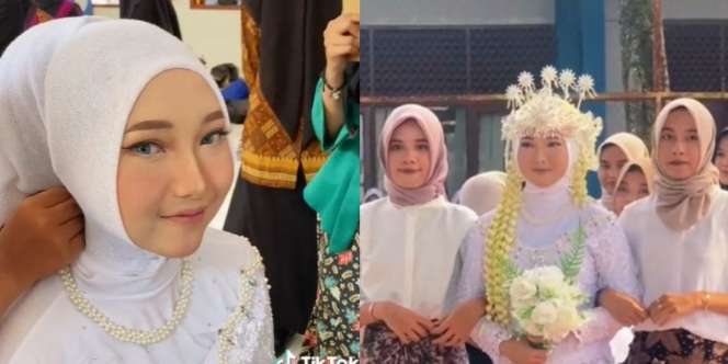 Siswi SMA Ujian Praktik Menikah, Hasil Makeup-nya Bikin Pangling