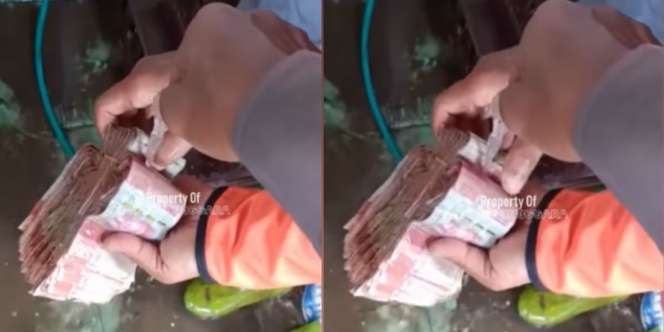 Heboh, Warga Temukan Uang Segepok Saat Banjir Bandang, Jumlahnya Rp12 Juta