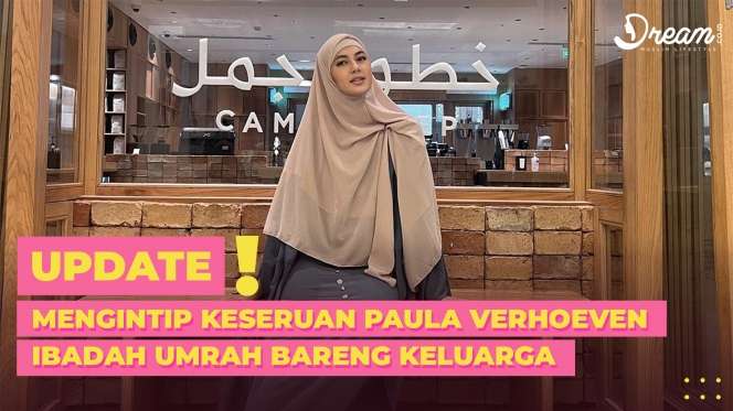 Keseruan Paula Verhoeven Ibadah Umrah Bareng Keluarga