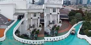 Viral Penampakan Jalan Aspal di Lantai 2 Rumah Sultan, Ternyata Jalur Mobil Golf, Lihat 8 Potretnya