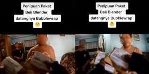 Ibu Ini Kaget Beli Dua Blender Harga Promo di TikTok, Yang Datang Malah Bubble Wrap, Kurir Baik Banget Jelaskan Soal Penipuan