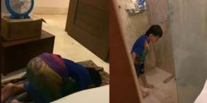 Gegara Nonton Kartun Upin Ipin, Bocah Non Muslim Ini Berwudhu dan Sholat Usai Dengar Azan