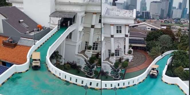 Penampakan Rumah Sultan di Tengah Kota, Punya Jalur Mobil Golf