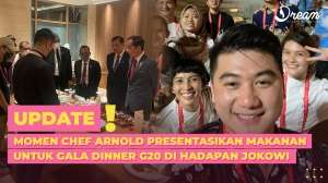 Momen Chef Arnold Presentasikan Makanan untuk Gala Dinner G20 di Hadapan Jokowi