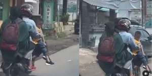 Ngeri, 1 Motor Ditumpangi 6 Orang, Ada yang Duduk di Pangkuan Pemotor