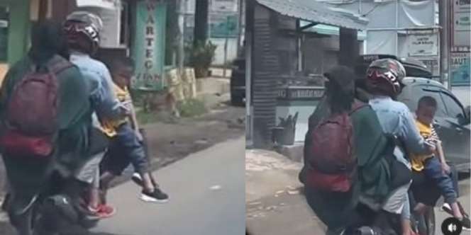 Ngeri, 1 Motor Ditumpangi 6 Orang, Ada yang Duduk di Pangkuan Pemotor