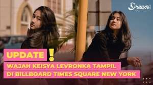 Wajah Keisya Levronka Mejeng di Billboard Times Square New York