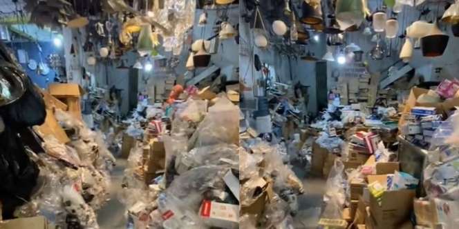 Toko Lampu Jual Barang Berserakan di Lantai, Warganet Ingin Bantu Rapikan 