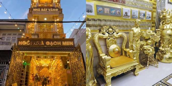 Setelah Merantau Keliling Dunia, Pulang-Pulang Pria Ini Bikin Rumah Berlapis Emas