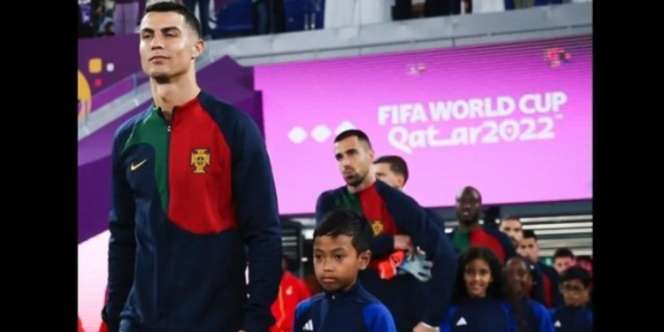 Sosok Ulul Albab El Ibrahim, Bocah Asal Madiun Jadi Player Escort Ronaldo di Piala Dunia 2022