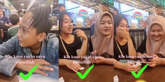 Gombalan Maut Cowok Ini Bikin Dua Cewek Tersipu Malu, Netizen: Kukira Cupu Ternyata Suhu
