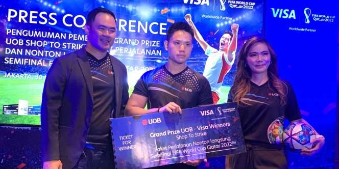 Visa dan Bank UOB Terbangkan 2 Nasabah Nonton Langsung Piala Dunia 2022