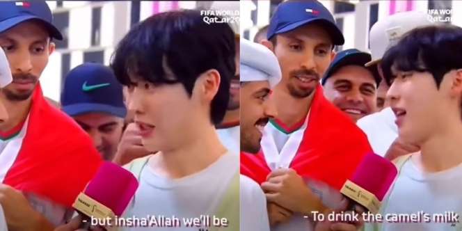 Viral Suporter Korea Selatan Fasih Bahasa Arab, Reporter Qatar sampai Terkejut saat Dijawab Insya Allah