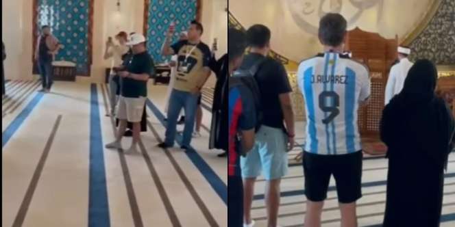 Suporter Piala Dunia 2022 Kagum Dengarkan Azan, Ramai-Ramai Masuk Masjid dan Belajar Islam
