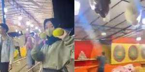 Salah Sasaran Saat Main Lempar Bola di Pasar Malam, Gadis Ini Bikin Deg-degan Seisi Lapangan