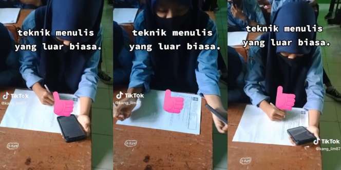 Guru Sampai Terheran-heran dengan Teknik Menulis Siswi Ini yang Unik Banget, Netizen: 'Mana Tulisannya Lebih Rapi Lagi'
