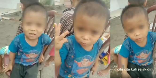 Ditanya Cita-Cita Saat Sudah Besar, Bocah Pemberani Ini Maunya Jadi Kuli