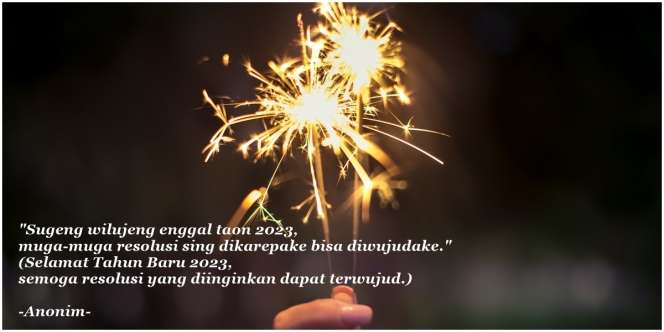 20 Ucapan Tahun Baru Bahasa Jawa dan Artinya, Cocok Buat Status WA Unik di 2023