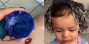 Astaga! Bocah Cilik Santuy Balur Balsem di Rambut dan Wajah, Netizen yang Malah Kepanasan