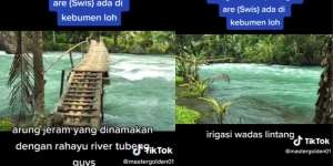 Viral Penampakan 'Sungai Aare Swiss' di Kebumen, Semburan Airnya Deras Banget