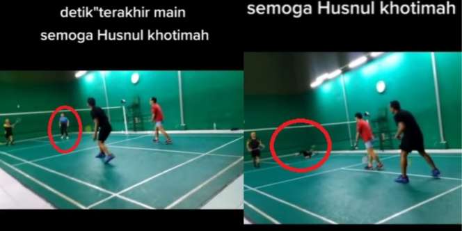 Detik-Detik Pria Pingsan dan Meninggal Saat Main Bulu Tangkis