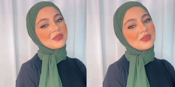 Cara Styling Pashmina Instan yang Simpel, Lipatan di Depan Bahu Bikin Kesan Manis