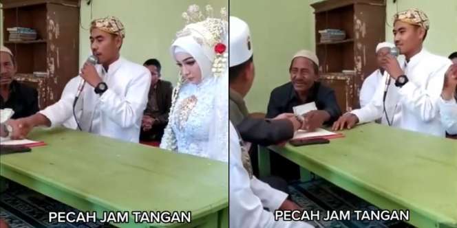 Terlalu Semangat Ijab Kabul, Pria Ini hampir Pecahkan Jam Tangan Wali Nikah karena Hentakan Mautnya