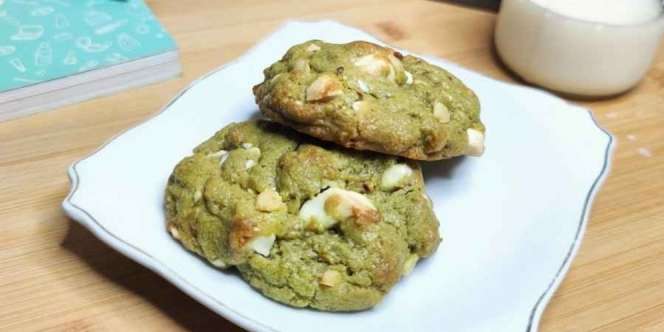 Kreasi Istimewa, Soft Cookies Matcha Macadamia Ini Lezatnya Paripurna
