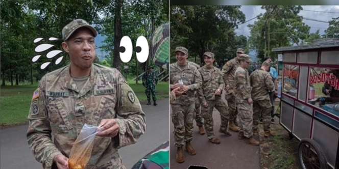 Potret Tentara Amerika Beli Jajanan Pinggir Jalan, Ekspresinya Tuai Sorotan, `Sangarnya Langsung Hilang`!