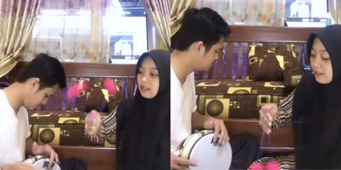 Kreatif Abis! Pasutri Jadikan Lato-Lato Pengiring Sholawat, Suaranya Bikin Candu