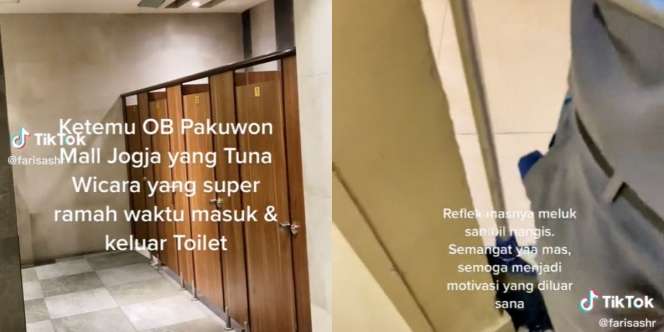 Tak Sengaja Bertemu OB Tunawicara Super Ramah di Mal Yogyakarta, Aksi Pria Ini Bikin Tersentuh