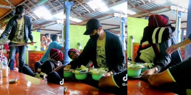 Curiga Lihat Wajah Pelayan Restoran Bermasker, Momen Ibu Peluk Anak yang Merantau 10 Tahun Ini Bikin Mewek