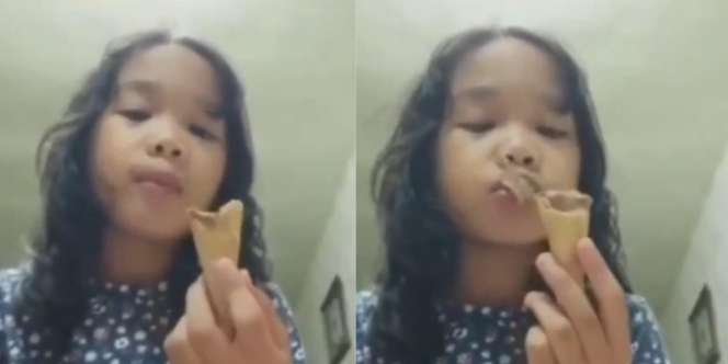 Lagi Nikmati Es Krim, Gadis Cilik Kaget dan Geli Saat Temukan Cicak di Gigitan Terakhir
