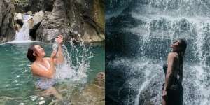 Potret Gaya Selebriti saat Main di Air Terjun, Wulan Guritno Bikin Salfok