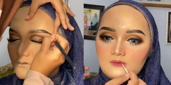 Hasil Riasan MUA Bikin Before-After Wajah Klien Seperti Ibu dan Anak