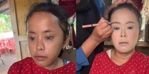 Potret Wanita Lugu Dirias MUA Jadi Pengantin Cantik, Dulu Wajahnya Selalu Dibully, Kini Bikin Melongo!