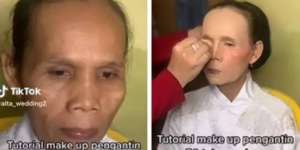 Pengantin Wanita Usia 50 Tahun Disulap MUA, Hasilnya Bikin Auto Melongo!