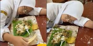 Viral Video Siswi Tidur Pulas Saat Makan, Tak Mempan Diteriaki Teman Sekelas