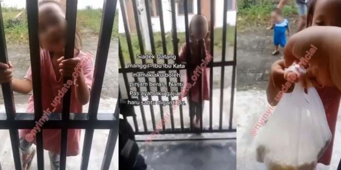 Momen Sedih Bocah Cilik Disuruh Ibunya Pinjam Beras ke Tetangga: 'Nanti Diganti Ayah Pas Gajian'