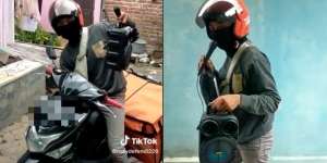 Kurir Antimainstream, Teriak Paket Pakai Mic dan Speaker Portable: Sekampung Bisa Dengar