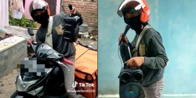 Kurir Antimainstream, Teriak Paket Pakai Mic dan Speaker Portable: Sekampung Bisa Dengar