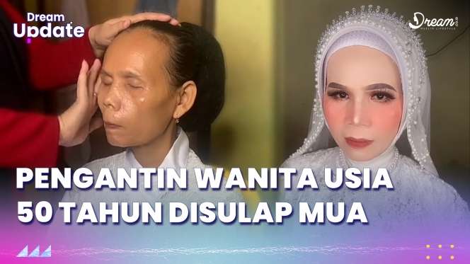 Pengantin Wanita Usia 50 Tahun Disulap MUA, Hasilnya Bikin Syok!