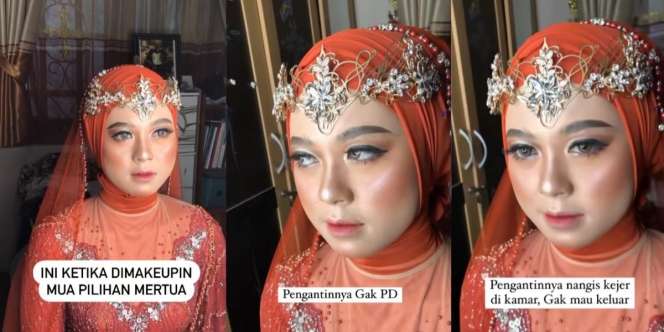 Pengantin Dirias MUA Pilihan Mertua Nangis Kejer, Panggil MUA Pilihan Sendiri Auto Senyum, Hasilnya Memang Jauh Beda Banget
