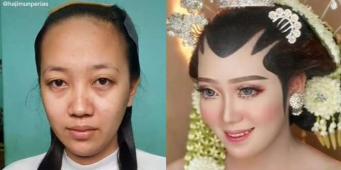 Dirias dengan Gaya Makeup Korea, Pengantin Jawa jadi Mirip Via Vallen