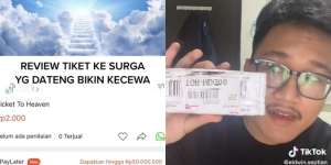 Pria Ini Beli 'Tiket ke Surga' dari Olshop Seharga Rp2 Ribu, Isinya Bikin Ngakak