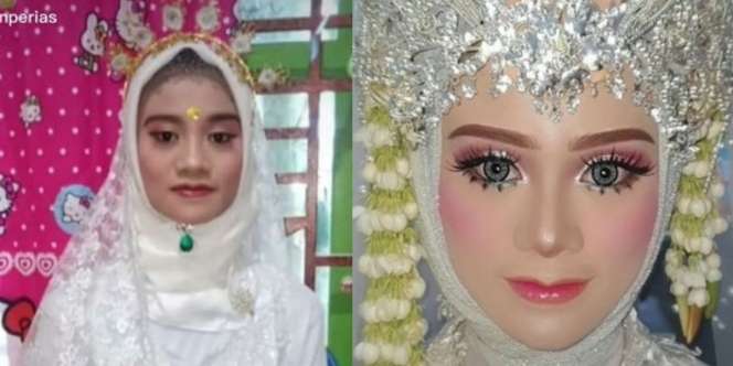 Pengantin Rias Wajah Sendiri Saat Akad, Penampilannya Berubah Total Saat Resepsi