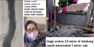 Tetangga Nguruk Tanah Setinggi 2,5 Meter, Rumah Ibu di Tebet Terancam Roboh