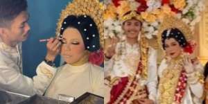Pengantin Bugis Dirias dengan Gaya Bold Oleh Suami, Hasilnya Bikin Pangling