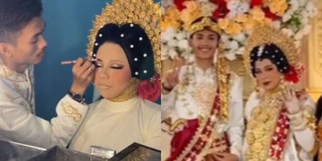 Pengantin Bugis Dirias dengan Gaya Bold Oleh Suami, Hasilnya Bikin Pangling