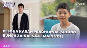 Pesona Karan Pradhi, Anak Sulung Bunga Zainal Saat Main Voli